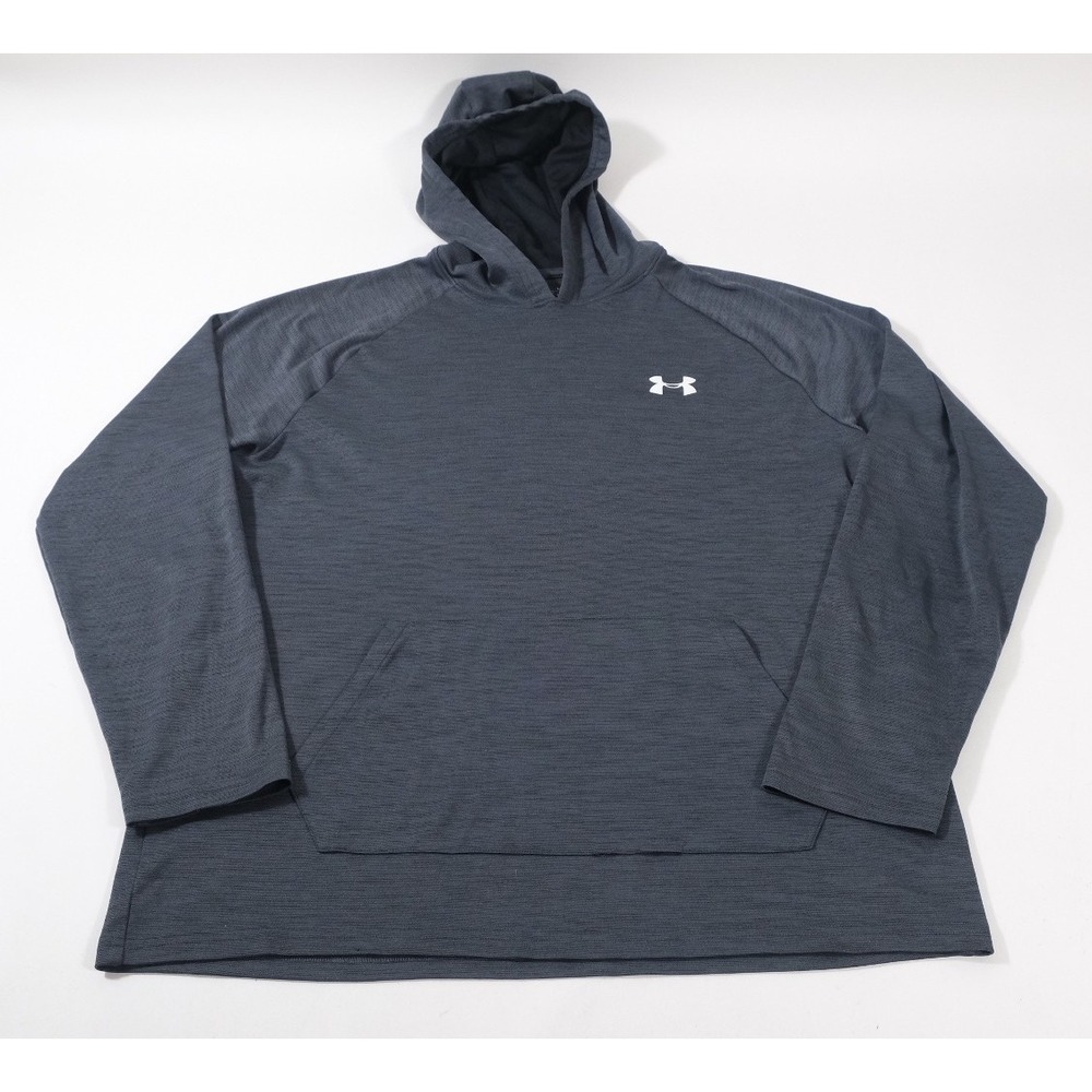 Under Armour‎ Hooded Shirt Mens Large Gray Heatgear Space Dye Loose Fit